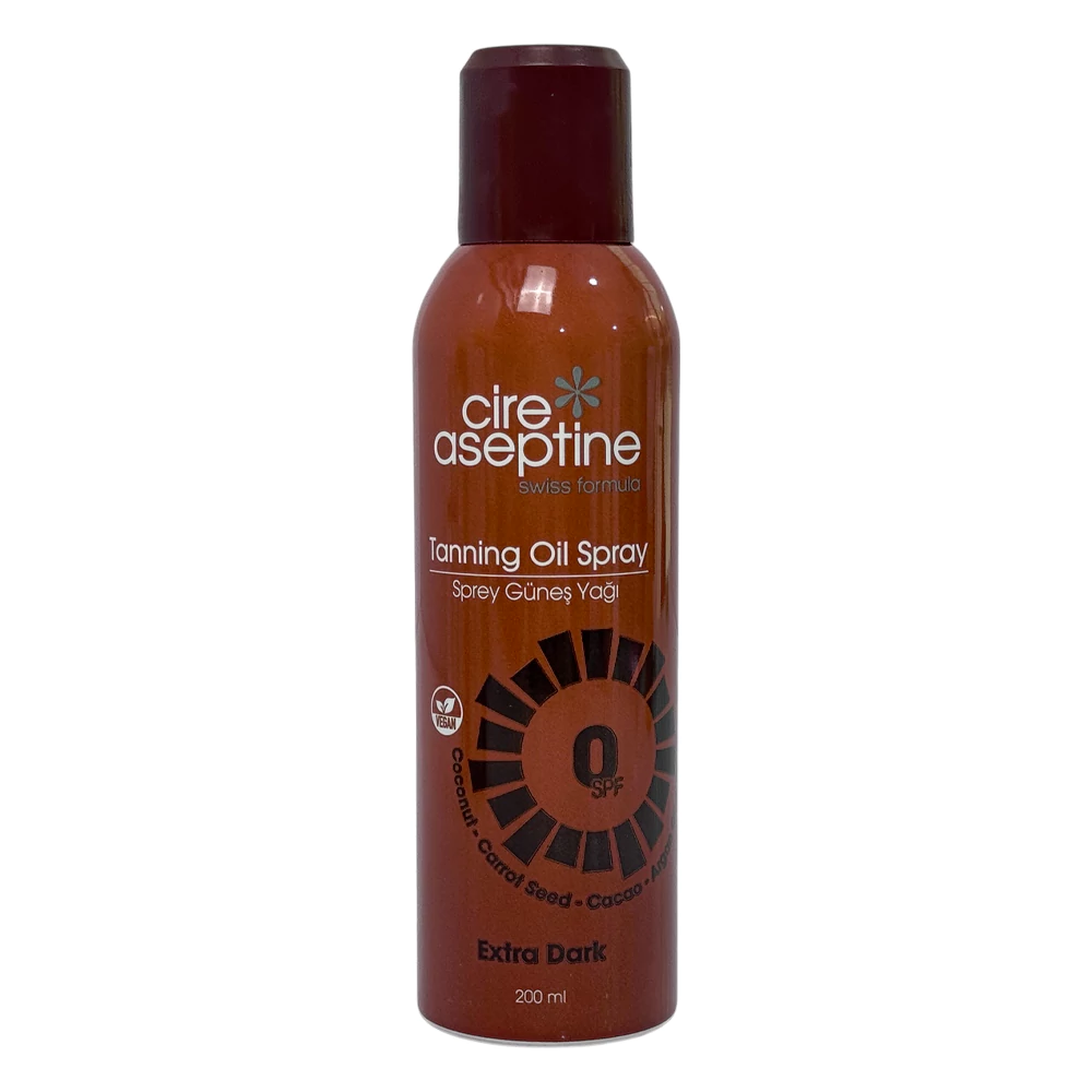 اسپری روغن برنزهکننده آسپتین مدل Tanning Oil Spray بدون SPF حجم 200 میل